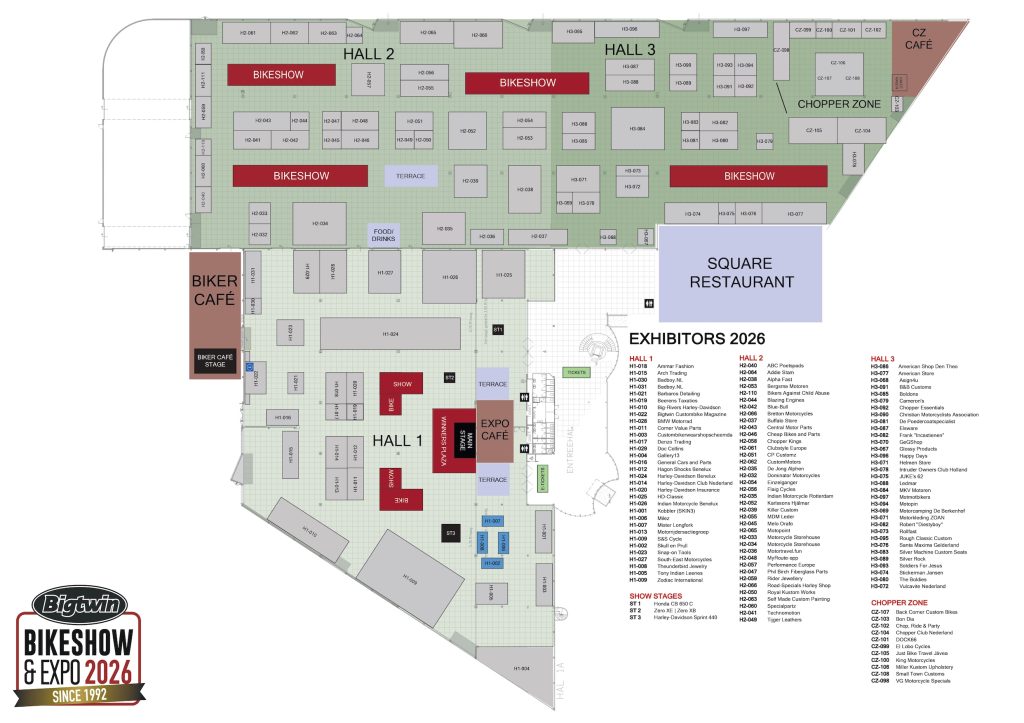 Floor plan Bigtwin Bikeshow & Expo 2026